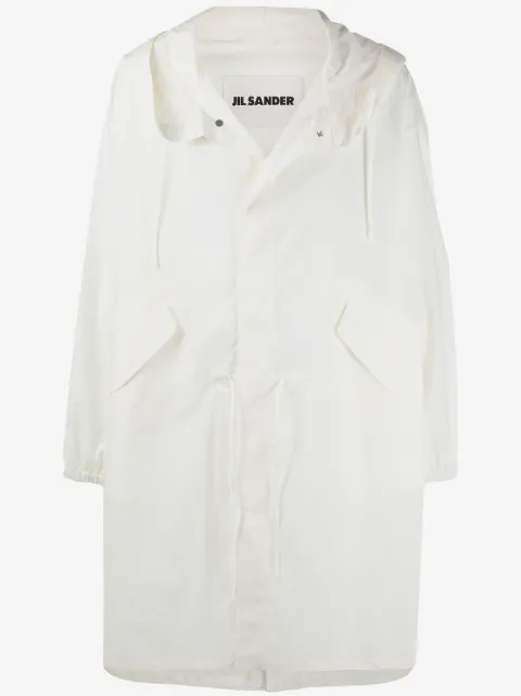 Jil Sander Mantel mit Logo-Print
