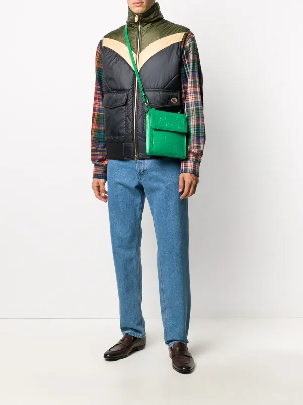 gg embossed messenger bag