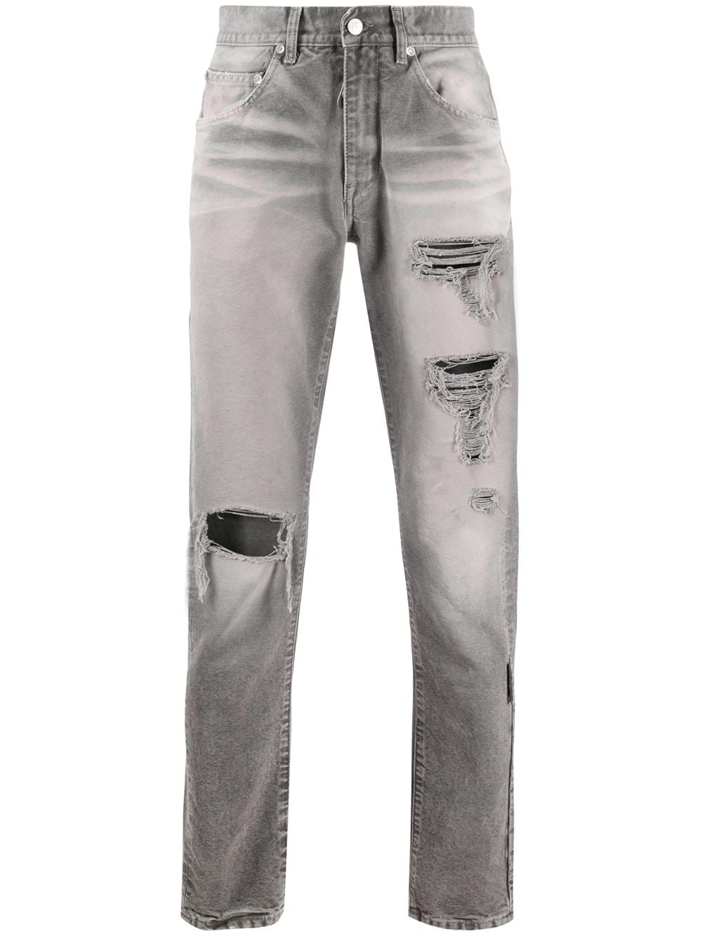 фото Off-white прямые джинсы с прорезями