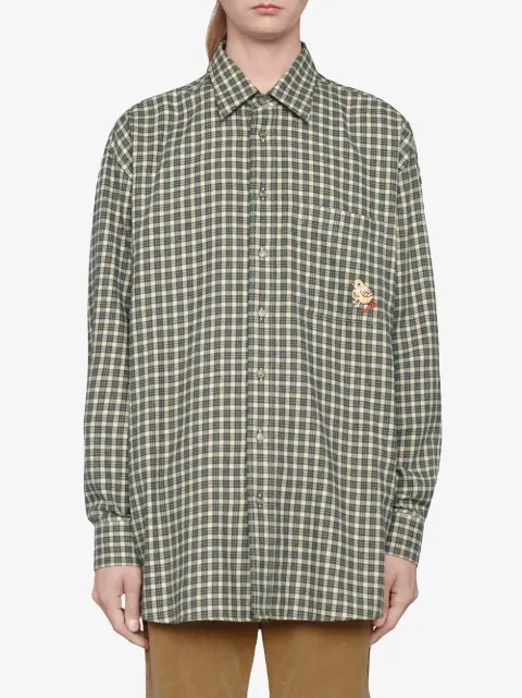 oversized checked overshirt