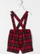 Image 2 of Patachou tartan dungaree shorts