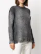 Avant Toi distressed-effect crew neck jumper