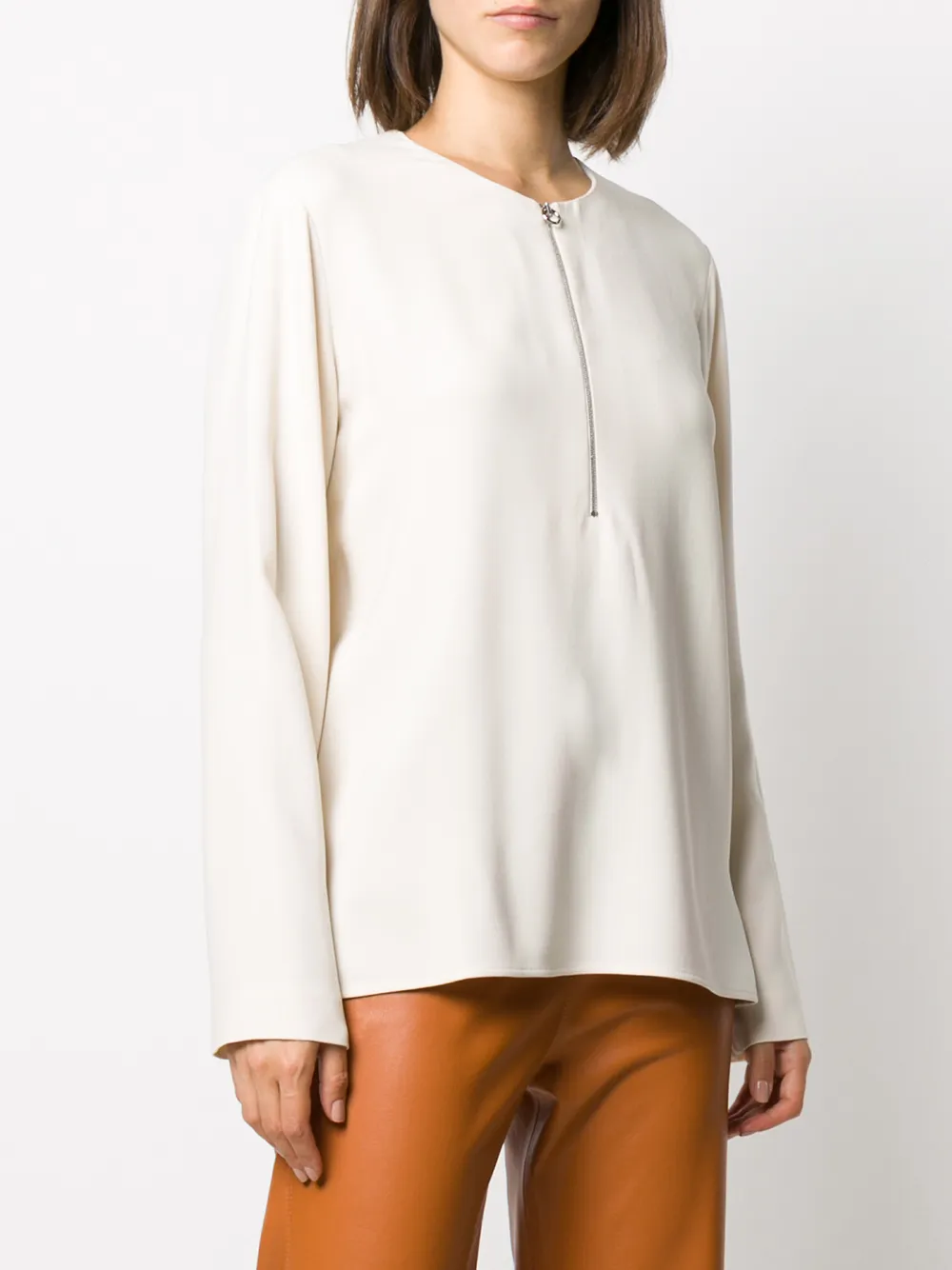 Stella McCartney Blouse met rits Beige
