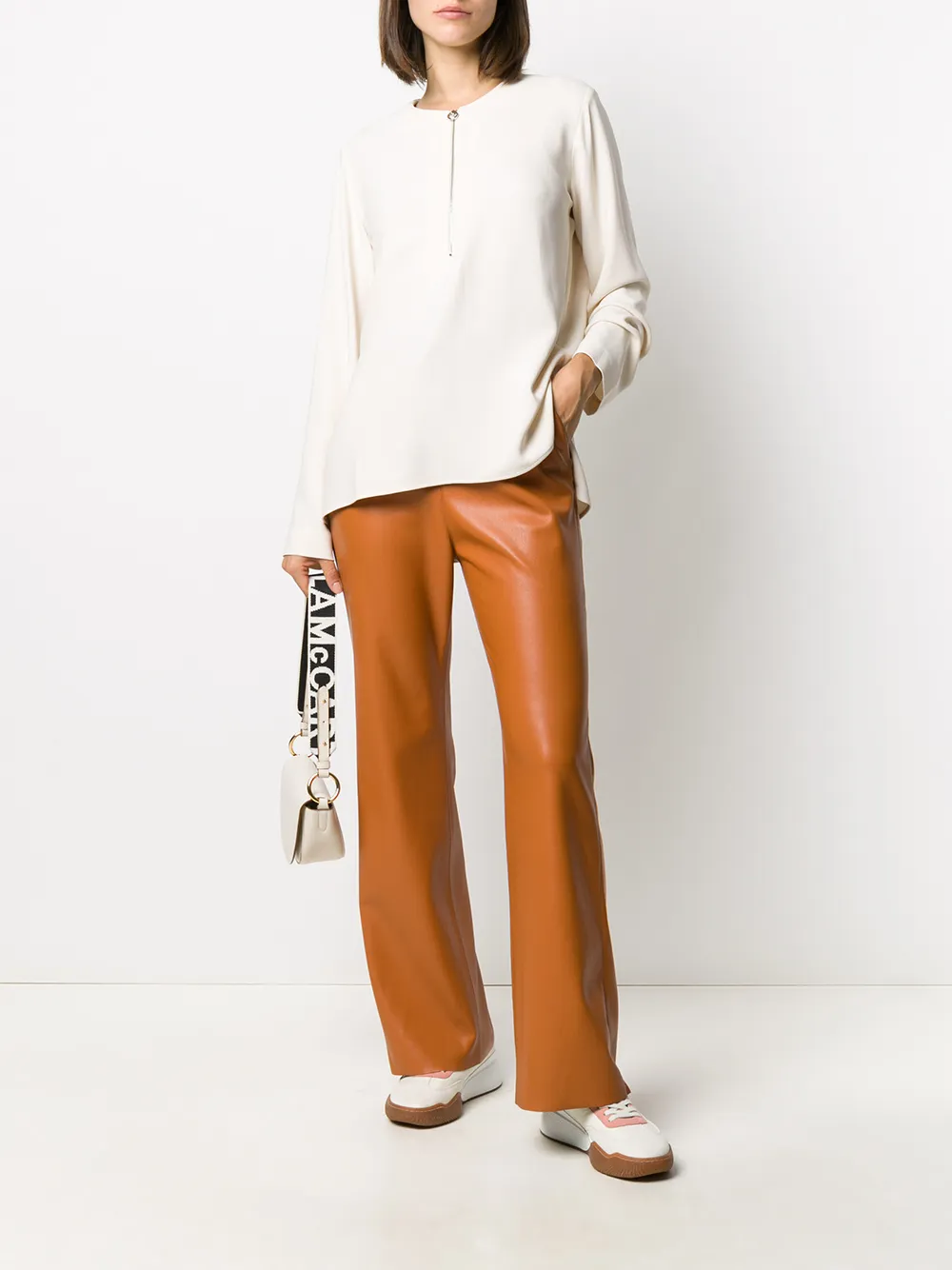 Stella McCartney Blouse met rits Beige