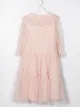Image 2 of Gucci Kids GG embroidered flared dress