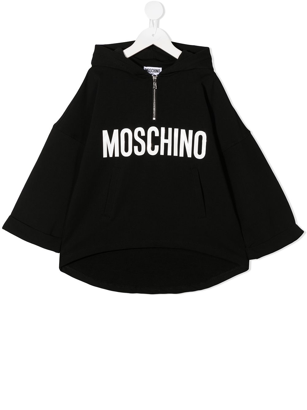 фото Moschino kids худи с воротником на молнии и логотипом