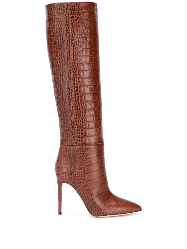 Paris Texas Botas Altas Con Efecto De Piel De Cocodrilo - Farfetch