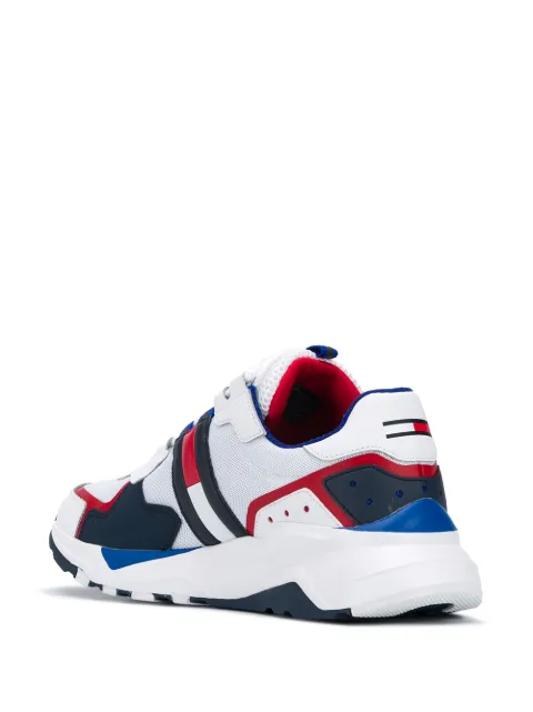 Shop white \u0026 blue Tommy Hilfiger chunky sole lace-up sneakers with Express  Delivery - Farfetch