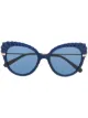 الصورة 1 من Dolce & Gabbana Eyewear نظارة بإطار عين القطة مزينة بالكريستال