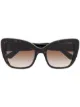الصورة 1 من Dolce & Gabbana Eyewear نظارة شمس كبيرة بتأثير صدف السلحفاة