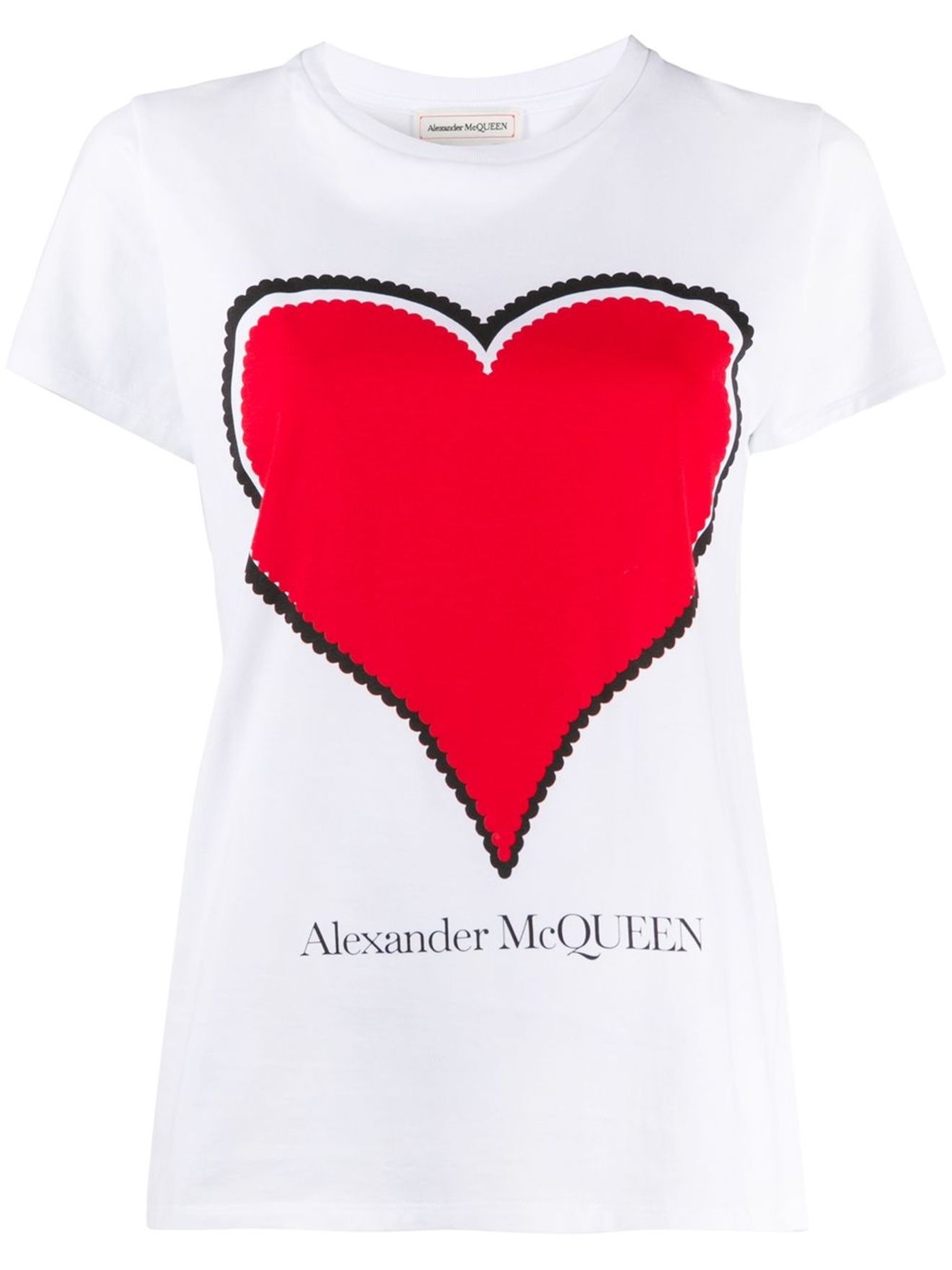 red and white alexander mcqueen shirt