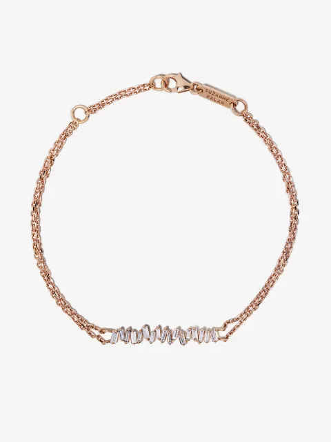 Suzanne Kalan bracelet en or rose 18ct orné de diamants