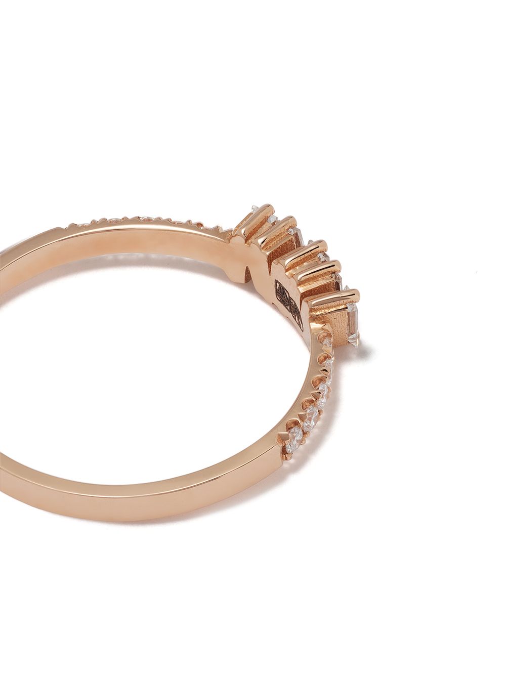 фото Suzanne kalan 18kt rose gold diamond baguette ring