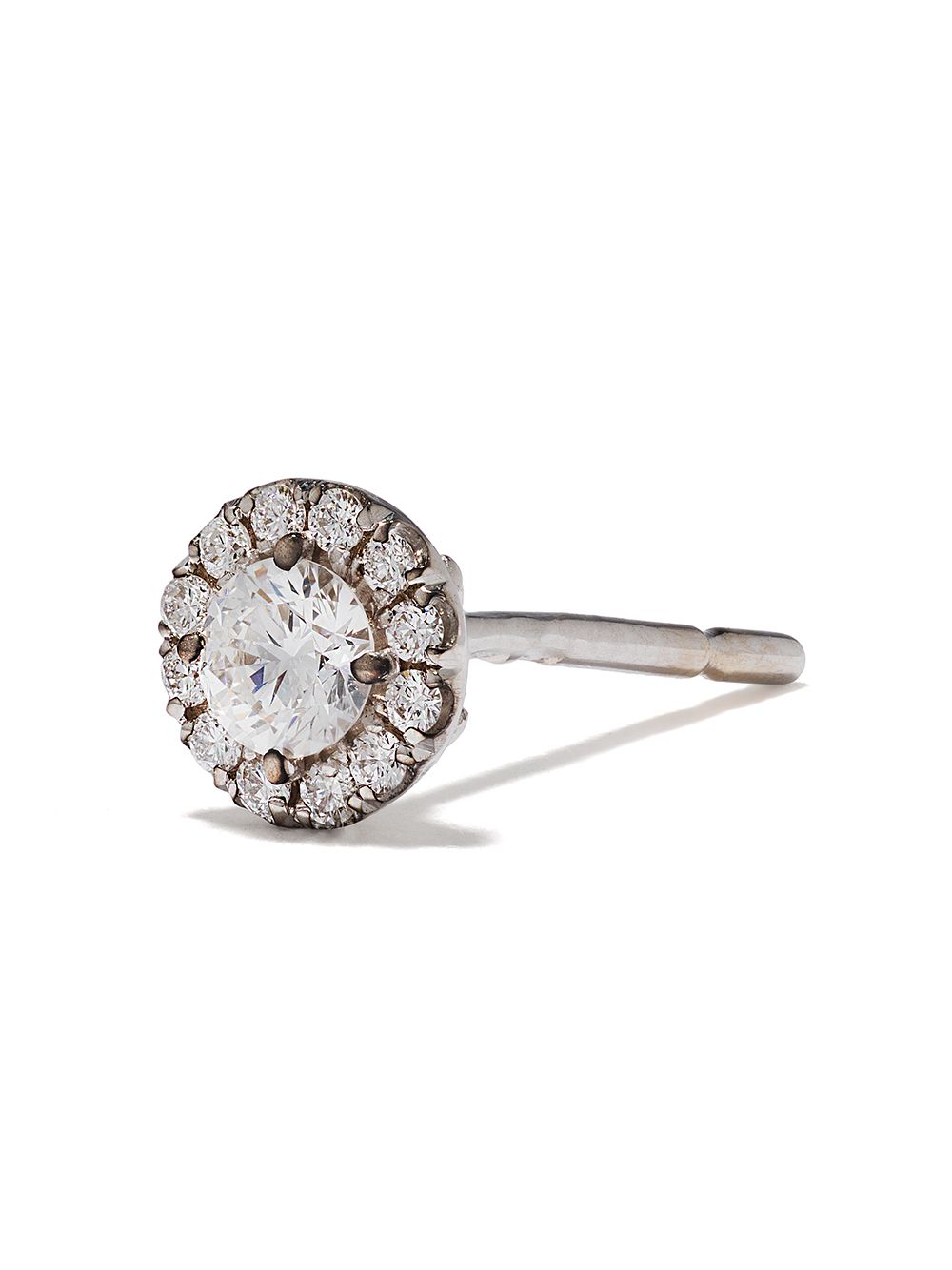 фото Suzanne kalan 18kt white gold diamond round stud earrings