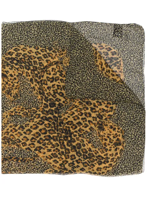 Saint Laurent leopard-print scarf