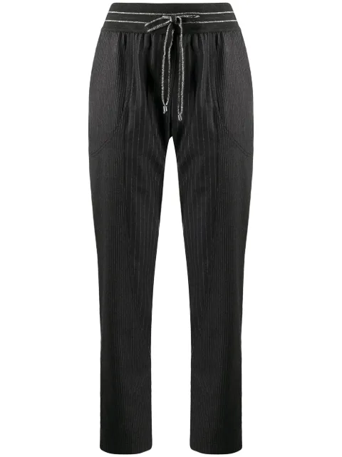 pinstripe track pants