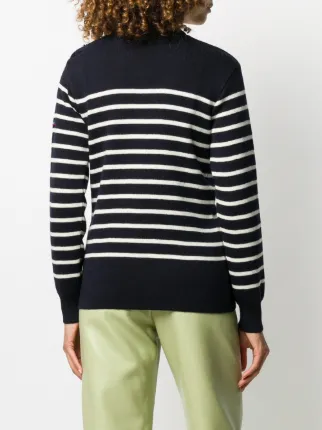 striped long-sleeve jumper展示图