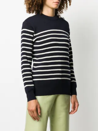 striped long-sleeve jumper展示图