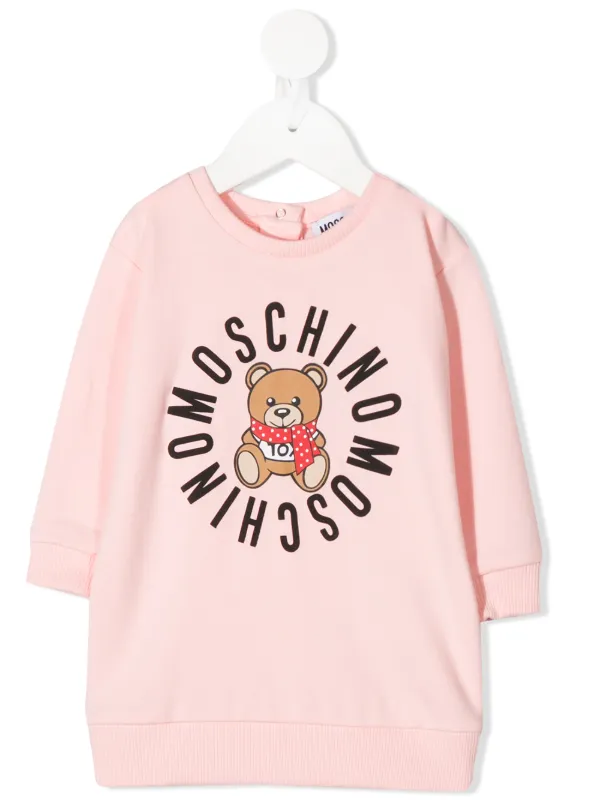 Moschino Kids Sweatshirtkleid Mit Logo Print Farfetch Moschino Kids Sweatshirt Mit Logo Print Farfetch