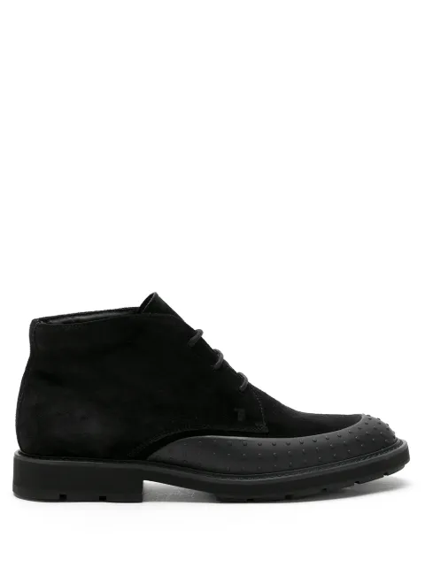 Tod's Bota de couro cano baixo