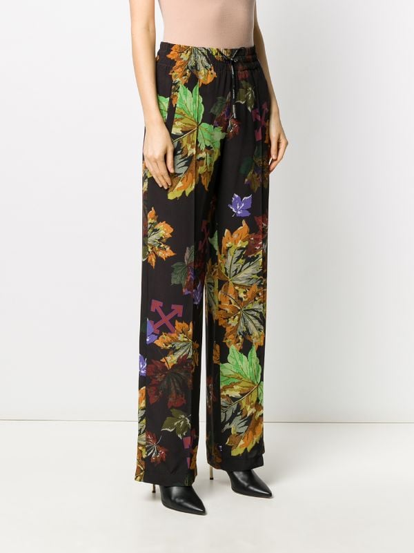 off white botanical trousers