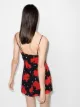 De La Vali Frisco rose-print mini dress