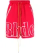 Image 1 of Rhude logo print shorts