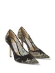 Image 2 of Jimmy Choo Love 100mm lace panelled pumps