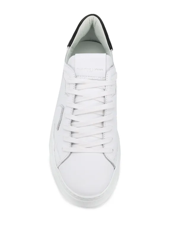 【関税&送料込】Philippe Model White Temple Low-Top Sneakers Philippe Model Paris Temple low-top Sneakers | White
