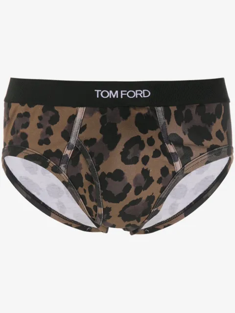 TOM FORD ropa interior con estampado de leopardo