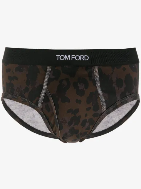 TOM FORD leopard cotton briefs 