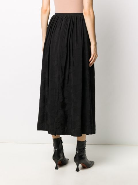 Shop Uma Wang pleated midi skirt with Express Delivery - FARFETCH