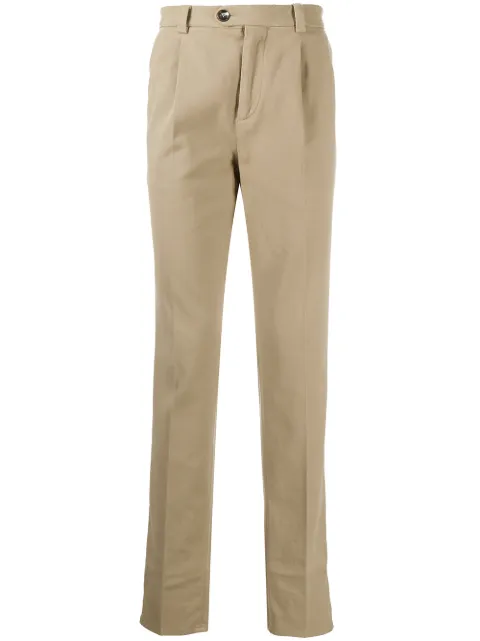 Brunello Cucinelli pantalones tipo chino con bolsillos 