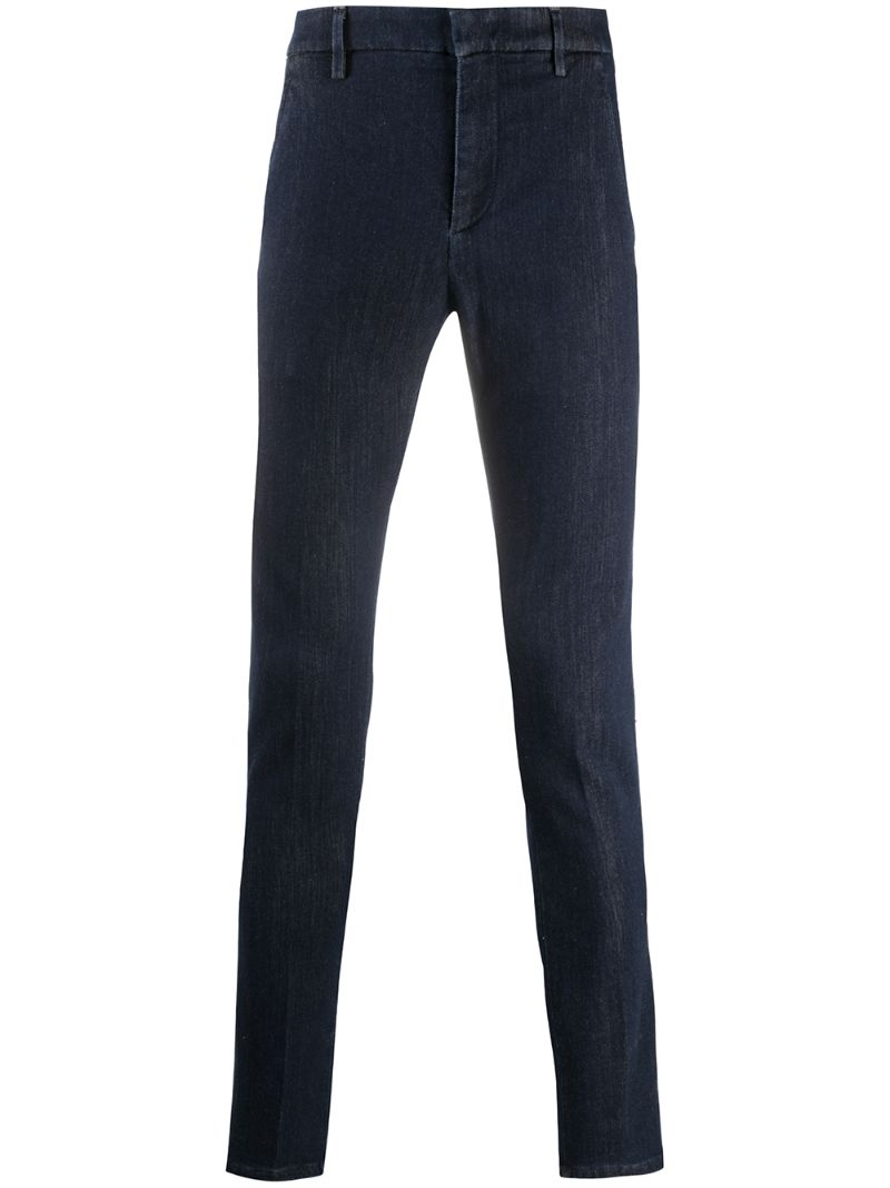 Dondup Gaubert Tailored-waist Skinny Jeans In 800 Dark Indigo