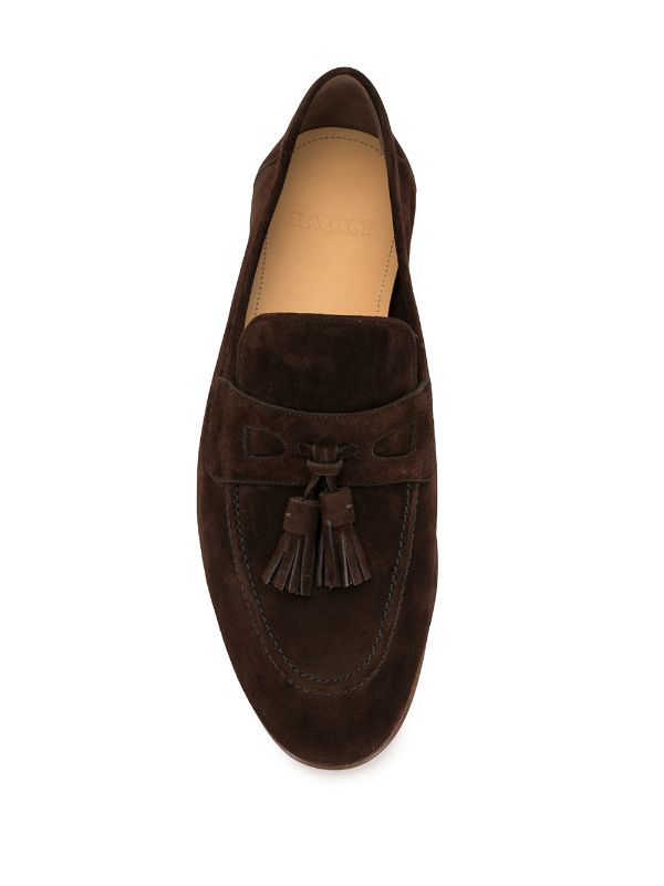 bally suede loafers