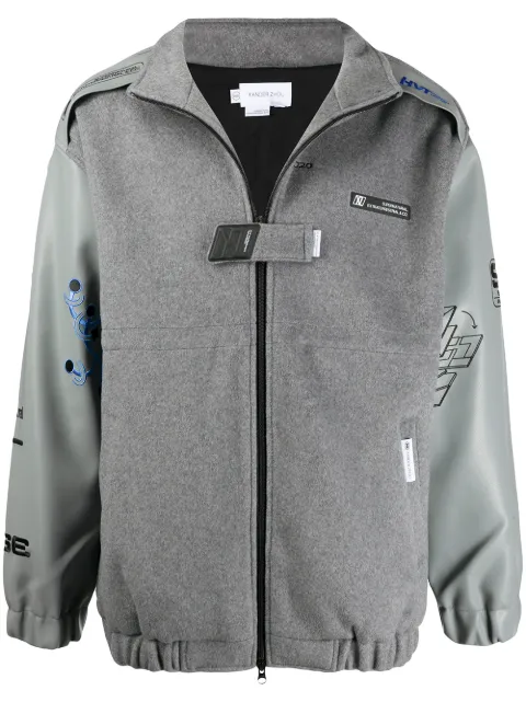Xander Zhou panelled high-neck jacket