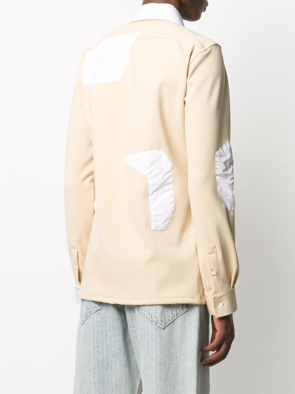 Shop Xander Zhou Contrast Patch Pocket Shirt In Neutrals