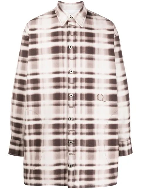 Qasimi oversize check print shirt