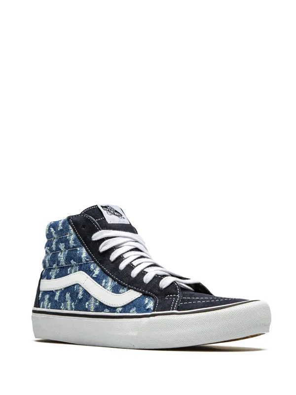 27.5 supreme vans hole sk8-hi blue