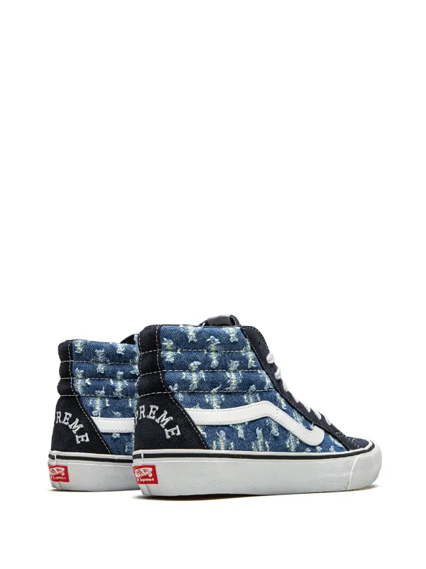 Supreme Vans Hole Punch Denim Sk8-Hi Pro