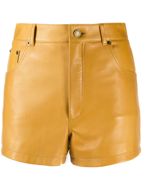 Saint Laurent lambskin leather shorts