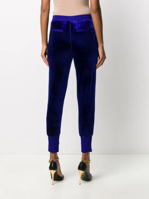 velvet track pants