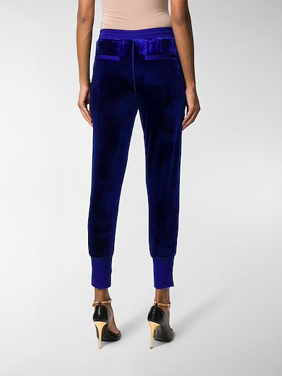 TOM FORD velvet track pants blue | MODES