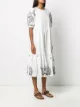 Tory Burch vestido con bordado de cachemira