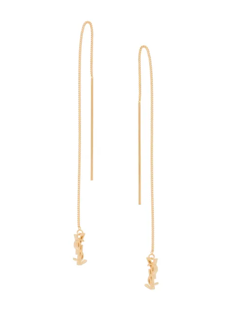 Saint Laurent monogram drop earrings