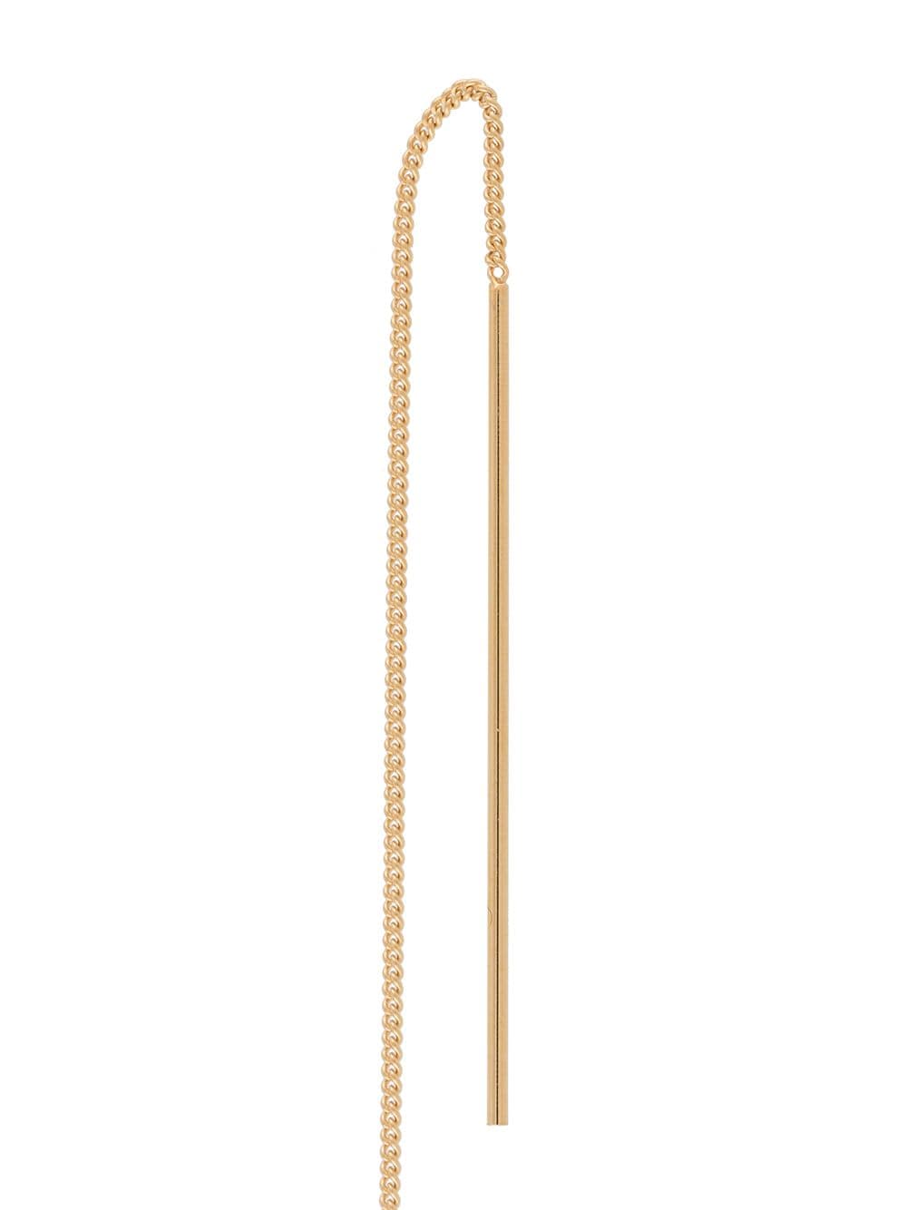 Shop Saint Laurent Monogram Drop Earrings In Gold
