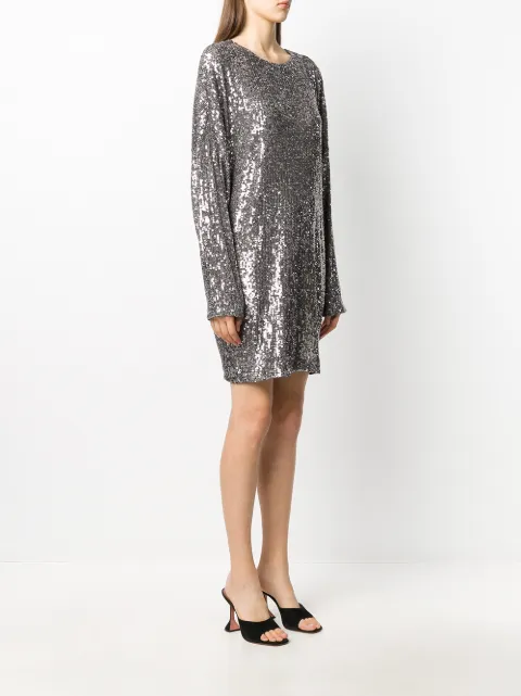 In The Mood For Love long-sleeve sequin dress