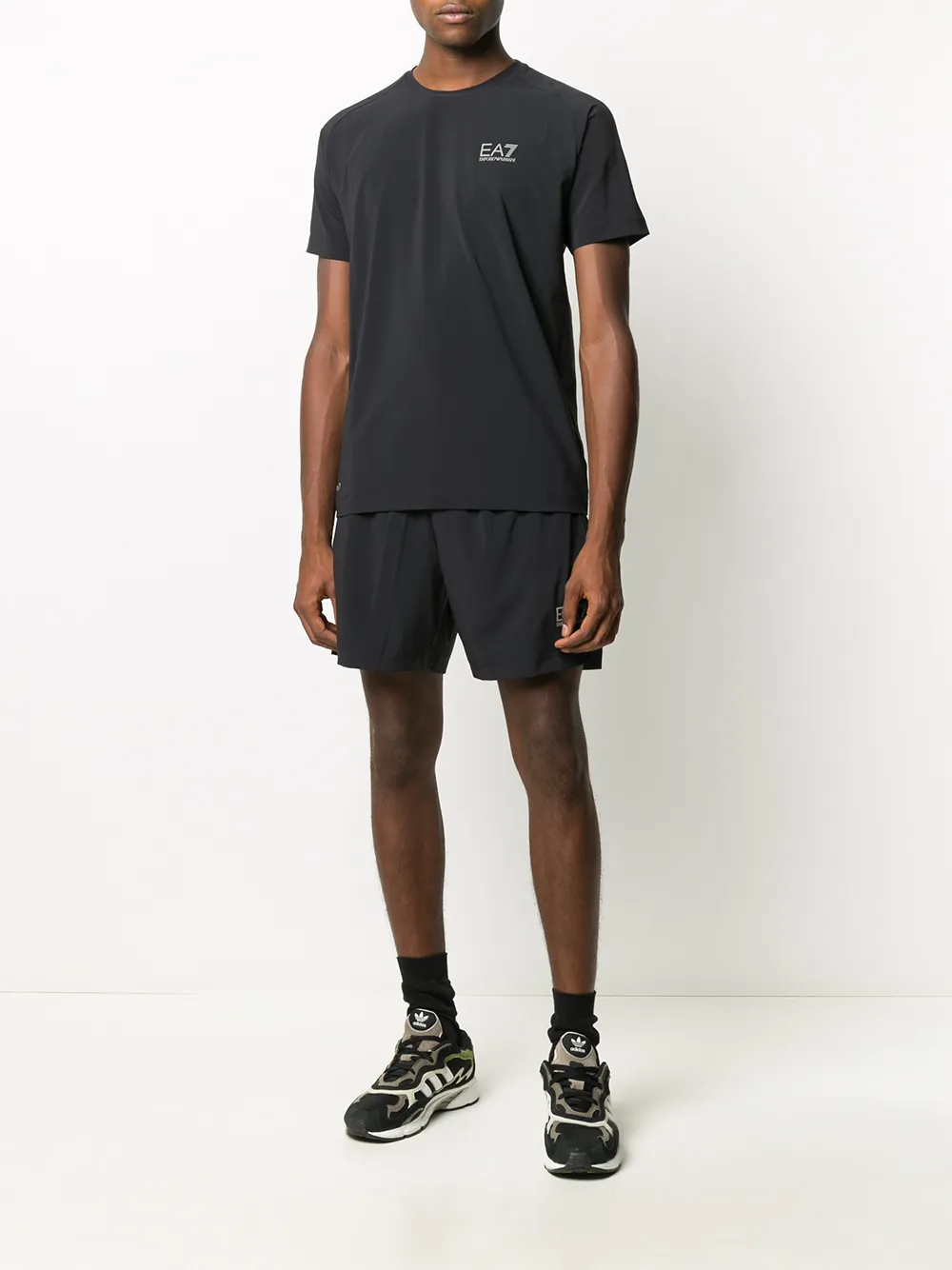 Ea7 Emporio Armani Trainingspak met logo - Zwart