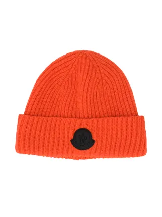 Moncler Enfant logo-patch Ribbed Beanie 
