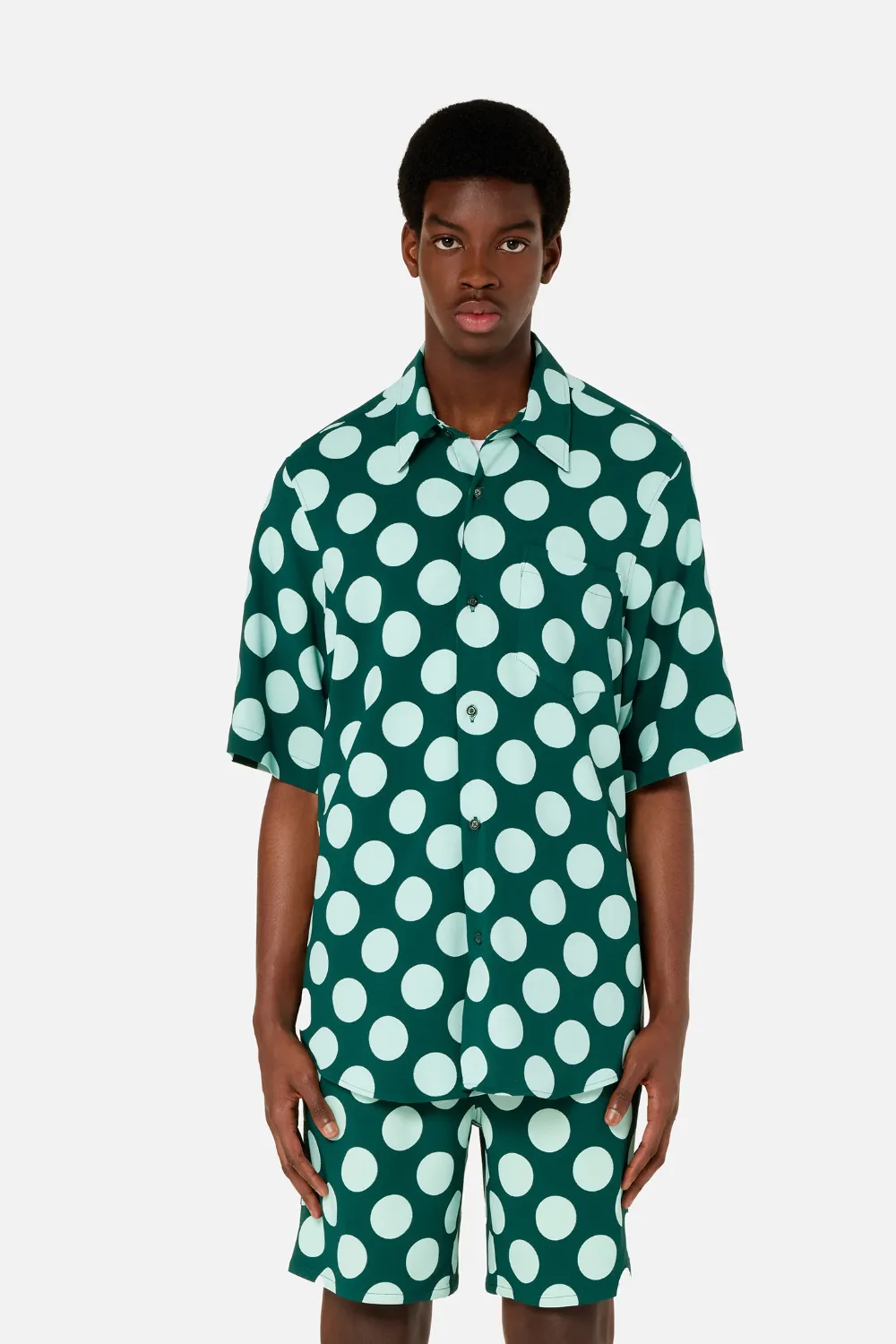 Polka Dot Short Sleeve Shirt - AMI 